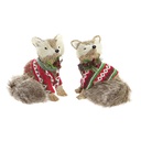 Adorno Navideño DKD Home Decor Poliéster (16 x 18 x 21 cm) (2 Unidades)