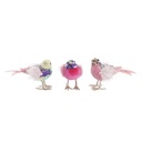 Christmas bauble DKD Home Decor Polyester Bird (18 x 8 x 13 cm) (3) (3 Units)
