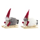 Adorno Navideño DKD Home Decor Poliéster Reno (15 x 5,5 x 16,5 cm) (2 Unidades)