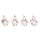 Christmas bauble DKD Home Decor Resin Snow Doll (3,5 x 2,5 x 4 cm) (4 Units)