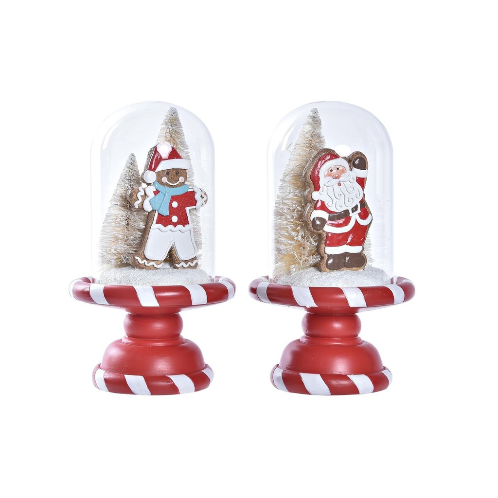 Adorno Navideño DKD Home Decor Resina (13,5 x 13,5 x 23,5 cm) (2 Unidades)