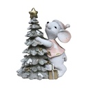Adorno Navideño DKD Home Decor Ratón Resina (10 x 6,5 x 11 cm) (2 Unidades)