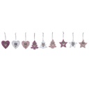 Christmas Decorations Set DKD Home Decor Polyester (22 x 8 x 1 cm) (3 Units)