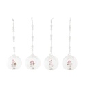 Christmas bauble DKD Home Decor Crystal Resin (7 x 6 x 8 cm) (4 Units)