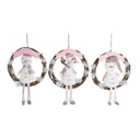 Adorno Navideño DKD Home Decor Ratán (37 x 10 x 38 cm) (3 Unidades)