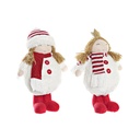 Decorative Figure DKD Home Decor Christmas Doll Polyester Girls (17 x 11 x 28 cm) (2 Units)