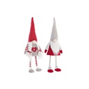 Decorative Figure DKD Home Decor Christmas Gnome Polyester (15 x 12 x 55 cm) (2 Units)