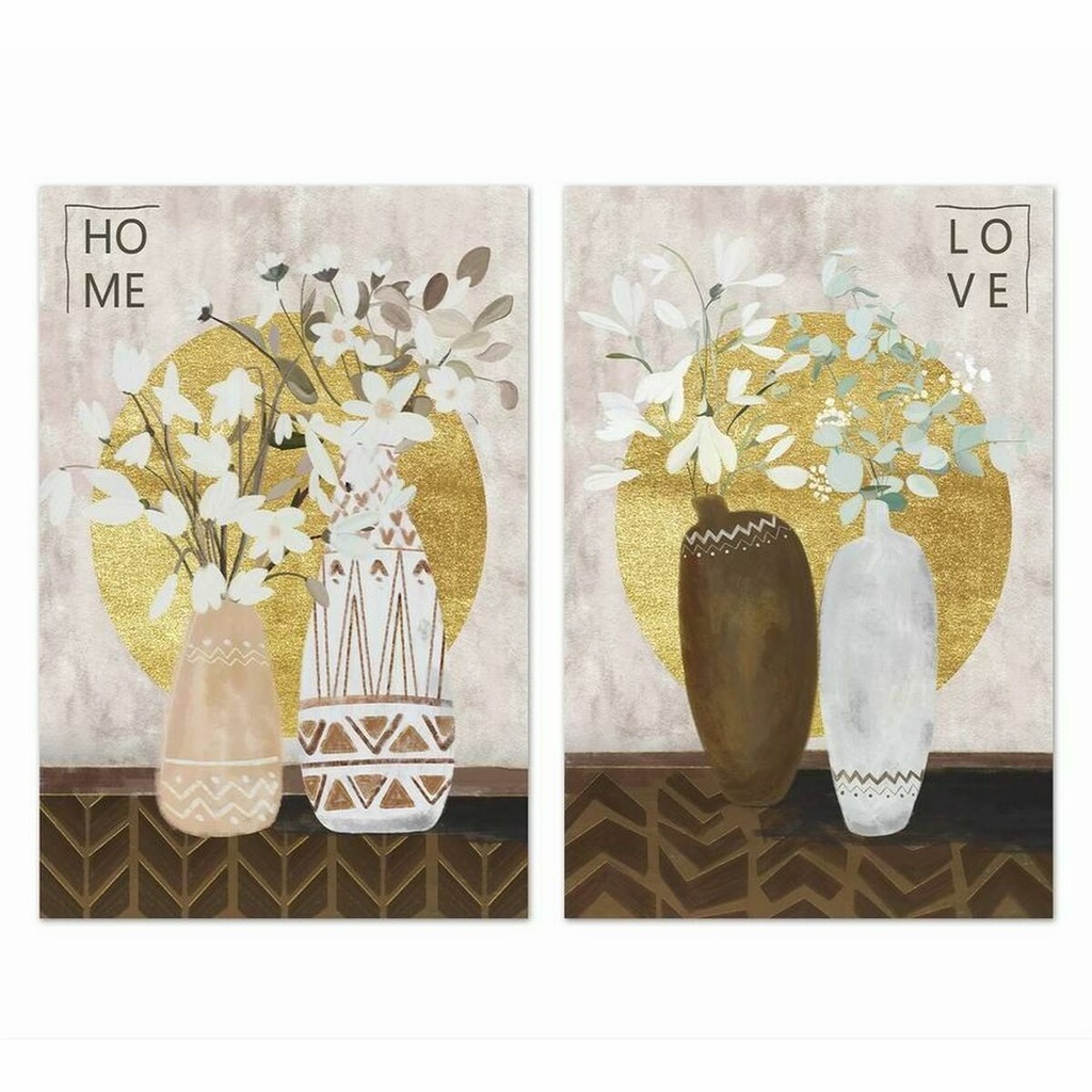 Lienzo DKD Home Decor Pino Lienzo 40 x 1,8 x 50 cm