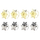 Napkin holder DKD Home Decor Set Metal Snowflakes (5 x 5 x 17 cm) (2 Units)