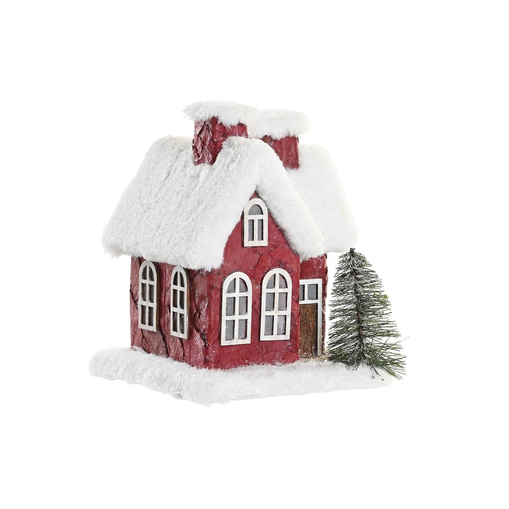 Doll's House DKD Home Decor White Red 17 x 16,5 x 17 cm (2 Units)
