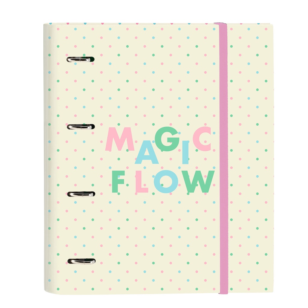 Ring binder Glow Lab Magic flow Beige (27 x 32 x 3.5 cm)
