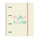 Carpeta de anillas Glow Lab Magic flow Beige (27 x 32 x 3.5 cm)