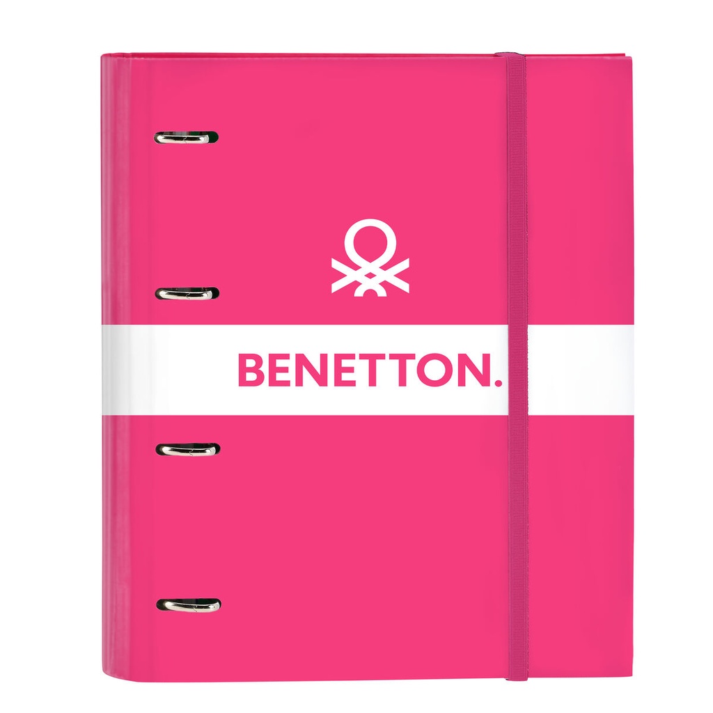 Carpeta de anillas Benetton Raspberry Fucsia (27 x 32 x 3.5 cm)