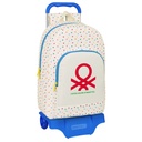 Mochila Escolar con Ruedas Benetton Topitos (30 x 46 x 14 cm)