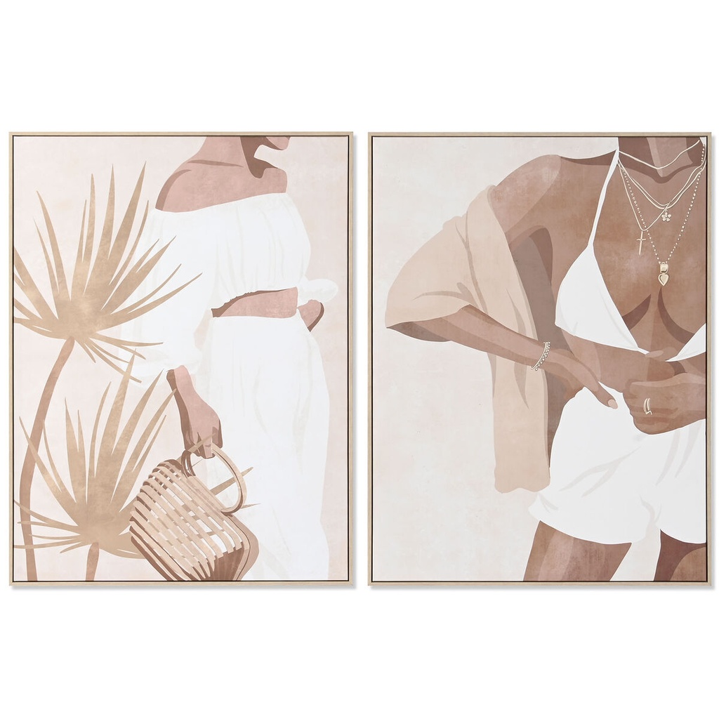 Cuadro DKD Home Decor Mujer Urbano (90 x 4 x 120 cm) (2 Unidades)