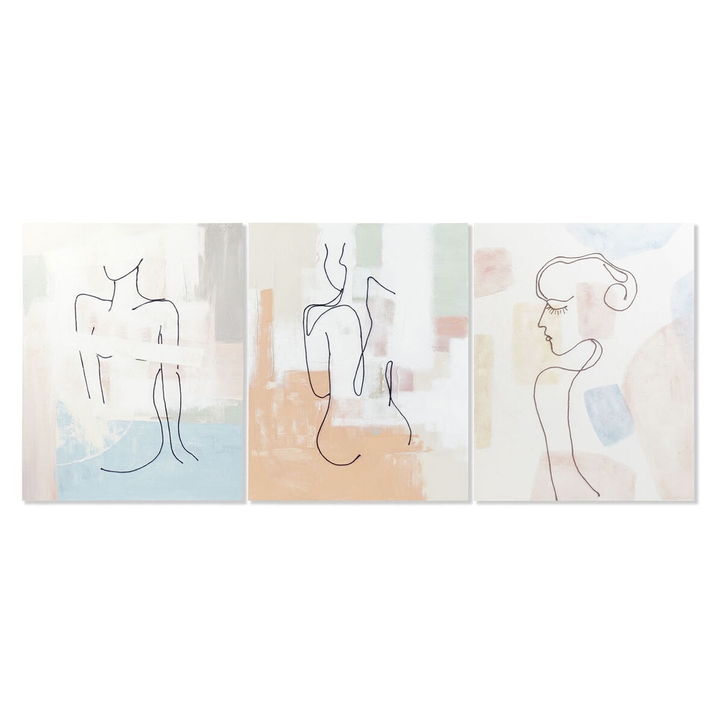 Lienzo DKD Home Decor Pino Lienzo 80 x 3,7 x 100 cm