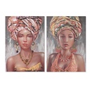 Cuadro DKD Home Decor Colonial Africana (2 Unidades) (70 x 3 x 100 cm)