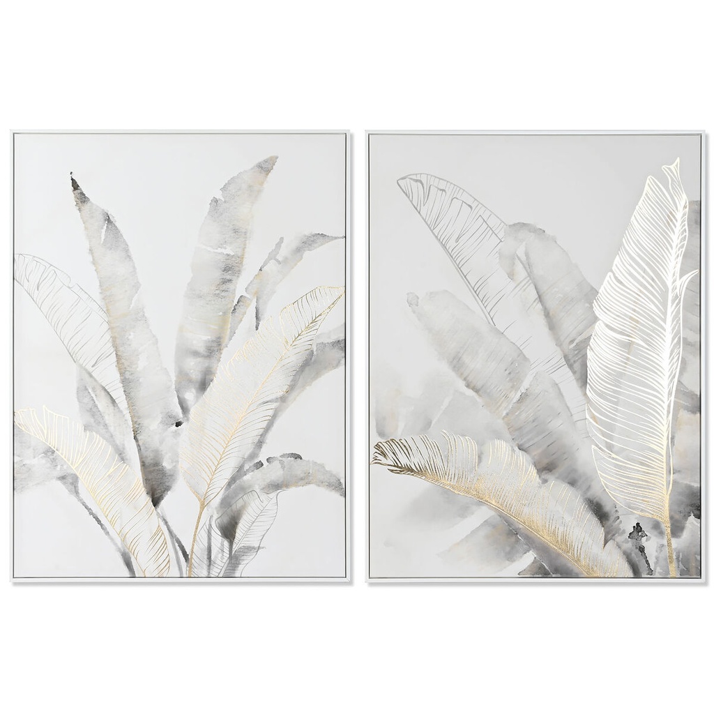 Cuadro DKD Home Decor Palmeras Tropical (90 x 4 x 120 cm) (2 Unidades)