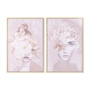 Cuadro DKD Home Decor Flores Moderno (80 x 4 x 120 cm) (2 Unidades)
