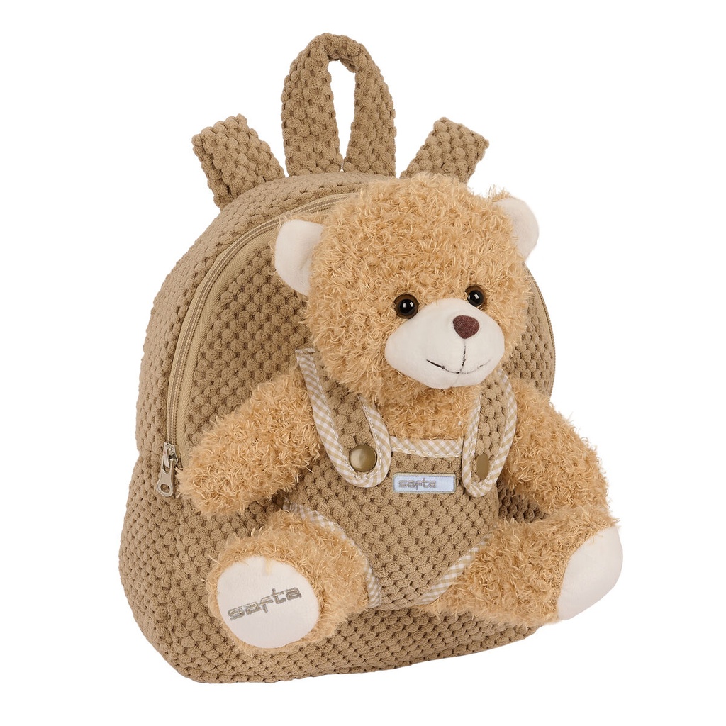 Mochila Infantil Safta Oso de Peluche Marrón 23 x 27 x 7,5 cm