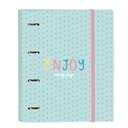Carpeta de anillas BlackFit8 Enjoy Verde 27 x 32 x 3.5 cm