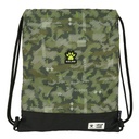 Bolsa Mochila con Cuerdas Kelme Travel Negro Verde 35 x 40 x 1 cm