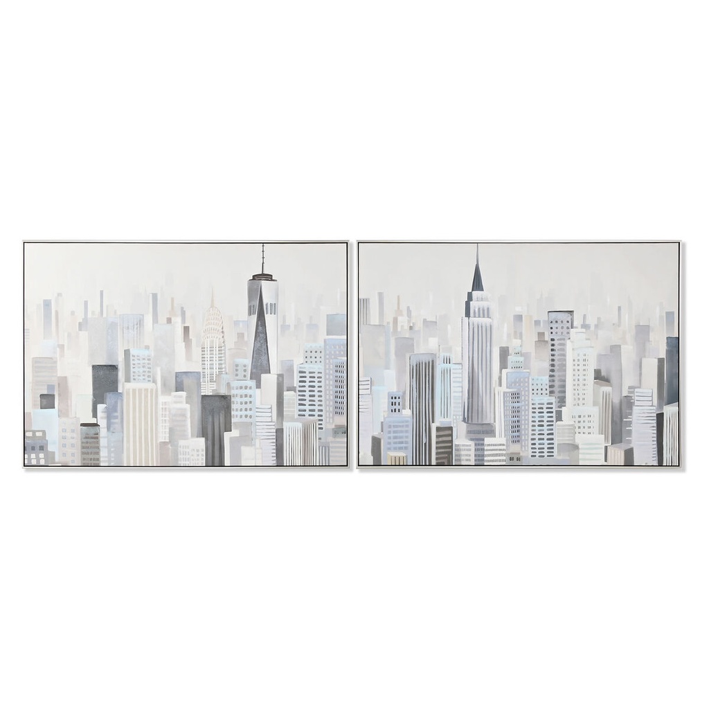 Cuadro Home ESPRIT Ciudad Loft 122,3 x 4,5 x 82,3 cm (2 Unidades)