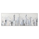 Cuadro Home ESPRIT Ciudad Loft 122,3 x 4,5 x 82,3 cm (2 Unidades)