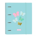 Carpeta de anillas Moos Butterflies Azul 27 x 32 x 3.5 cm