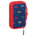 Estuche Escolar PJ Masks Ready Azul marino 12.5 x 19.5 x 4 cm 28 piezas