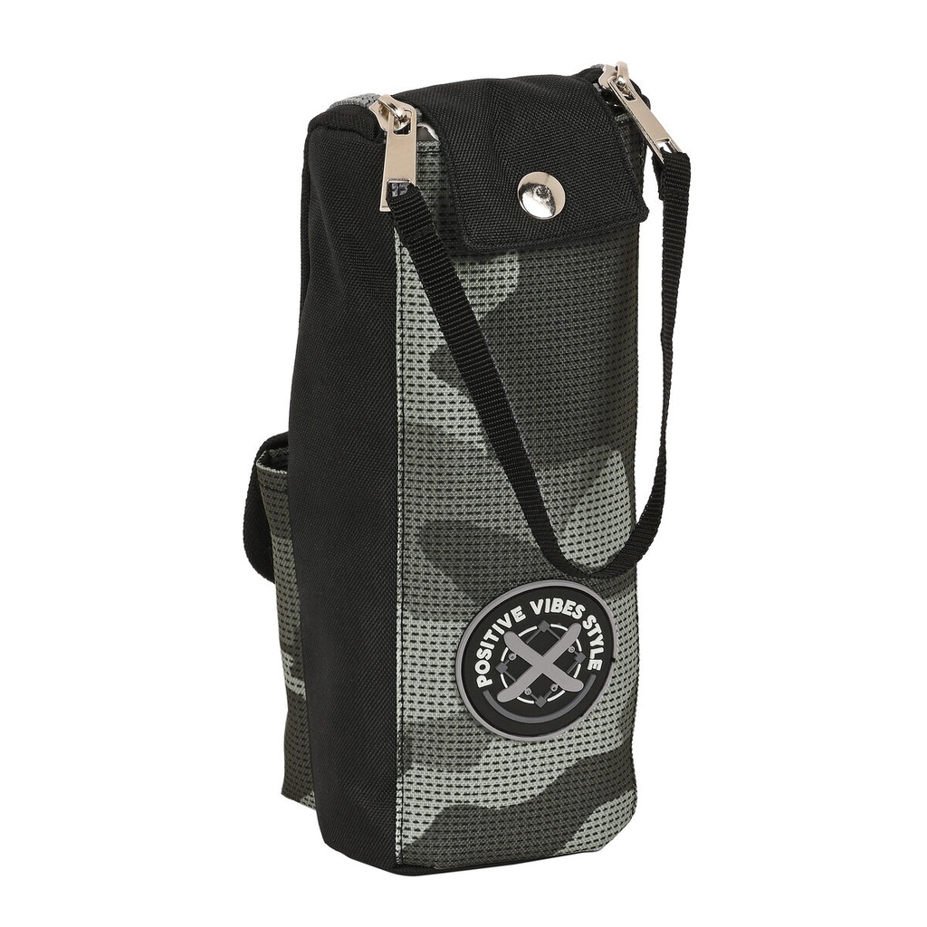 Estuche Escolar Safta Stone Negro 6 x 21 x 6 cm