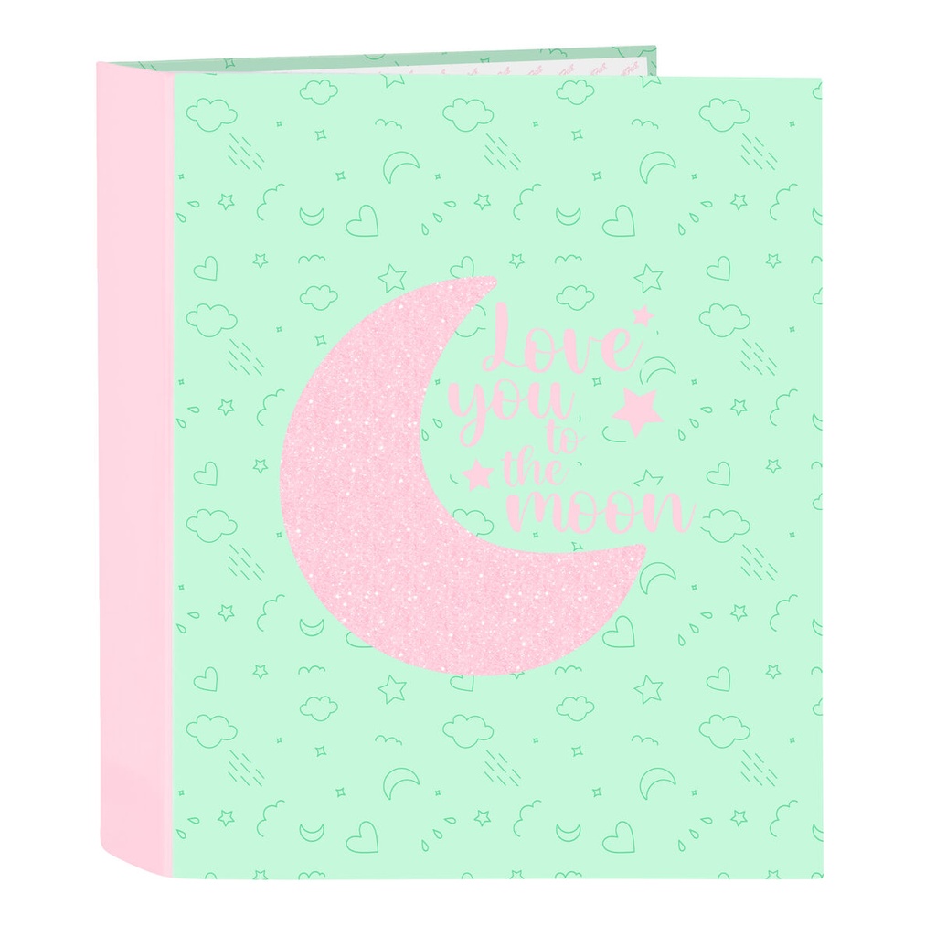 Carpeta de anillas BlackFit8 Moon Verde A4 27 x 33 x 6 cm