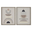 Lienzo Home ESPRIT Beige Moderno Escandinavo 40 x 4 x 50 cm (2 Unidades)