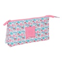 Triple Carry-all Moos Flores Multicolour 22 x 12 x 3 cm