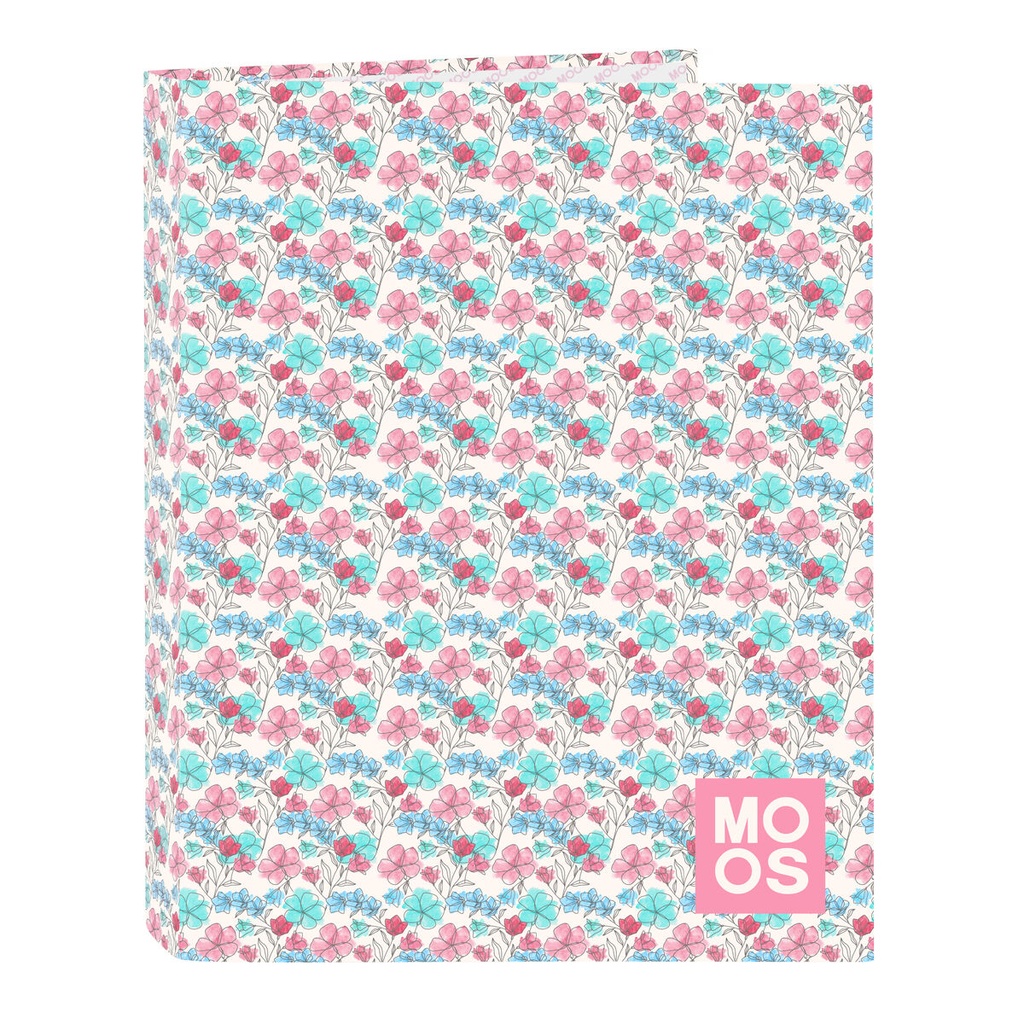 Ring binder Moos Flores Multicolour A4 26.5 x 33 x 4 cm