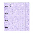 Ring binder Safta Light purple flowers Purple 27 X 32 X 4 cm
