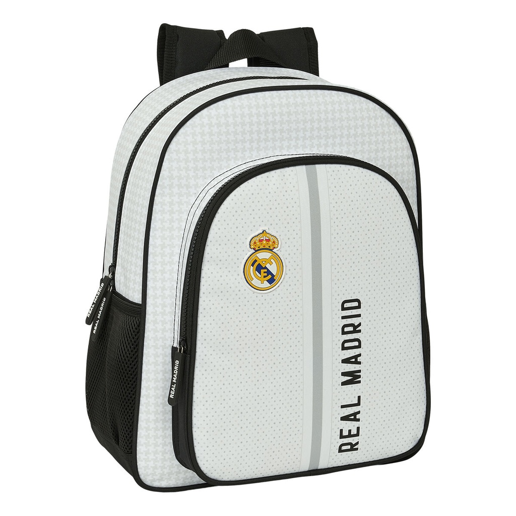 Mochila Escolar Real Madrid C.F. 24/25 Blanco Gris 32 x 38 x 12 cm