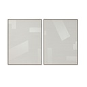 Cuadro Home ESPRIT Blanco Moderno 75 x 4 x 100 cm (2 Unidades)