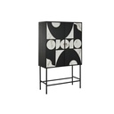 Cupboard Home ESPRIT White Black Metal Fir 100 x 40 x 170 cm
