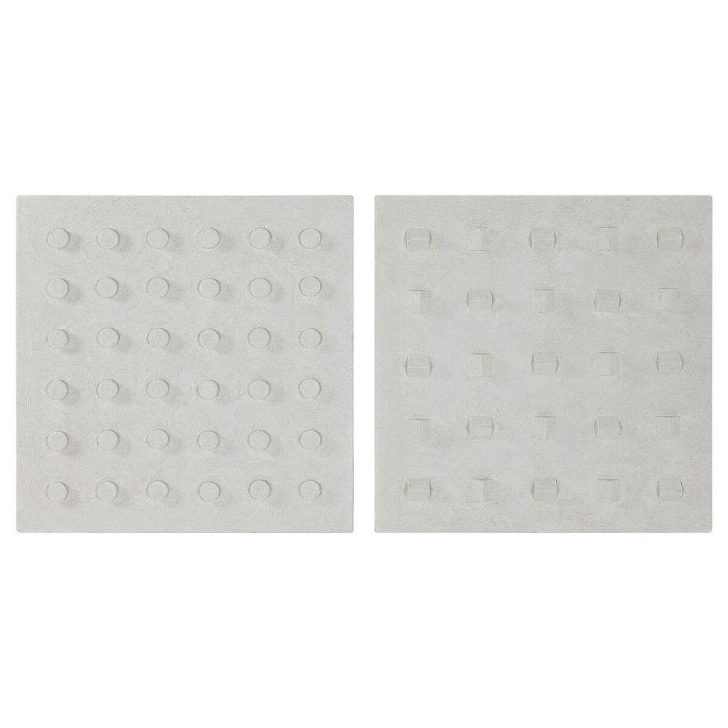 Wall Decoration Home ESPRIT White MDF Wood Modern 80 x 6,5 x 80 cm