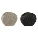 Glass Home ESPRIT Grey Cream Resin 12 X 6 X 10,5 cm (2 Units)