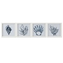Cuadro Home ESPRIT Azul Blanco Mediterráneo 35 x 2 x 35 cm (4 Unidades)