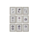 Cuadro Home ESPRIT Coral 35 x 2 x 45 cm (9 Unidades)