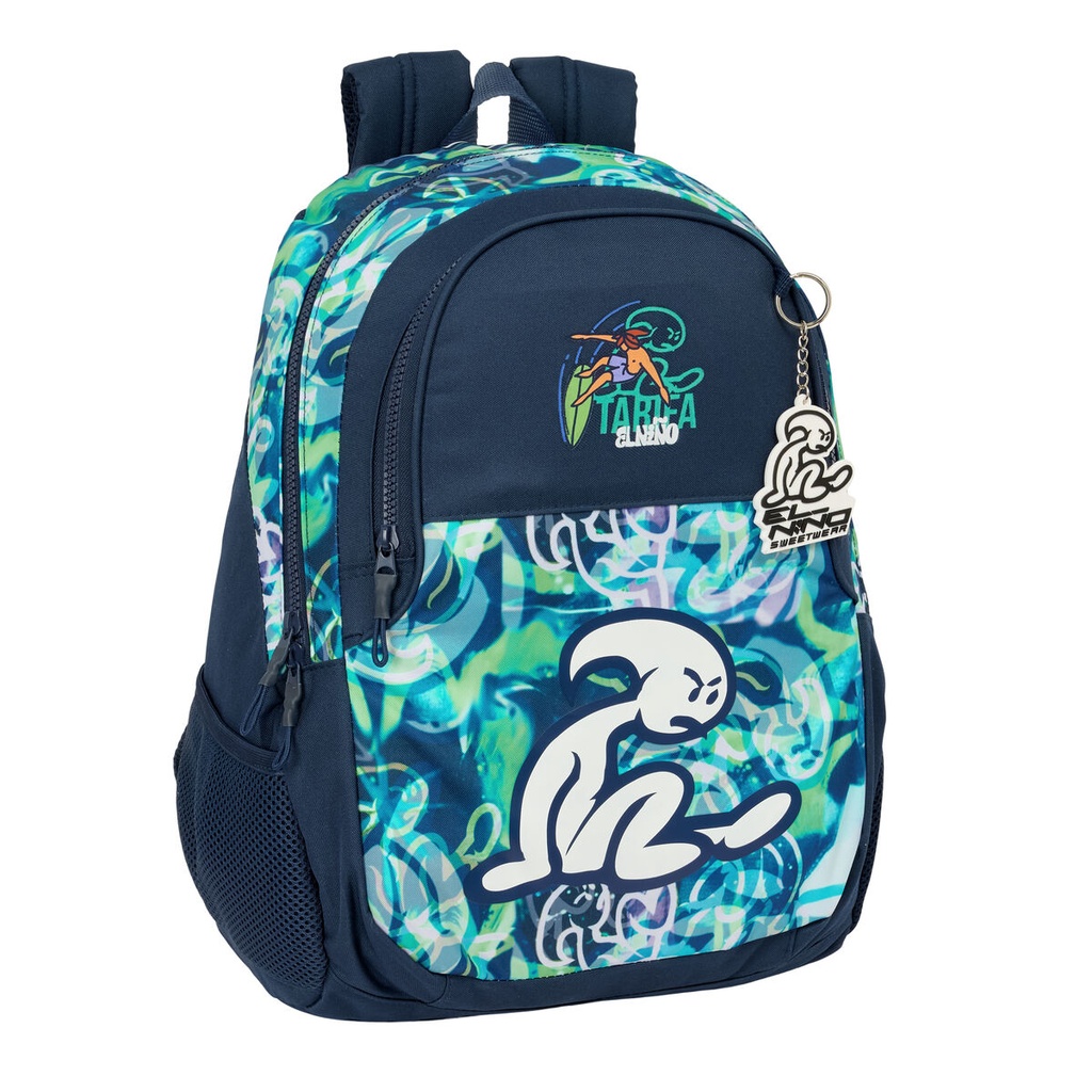 Mochila Escolar El Niño Kook Azul marino 32 x 44 x 16 cm
