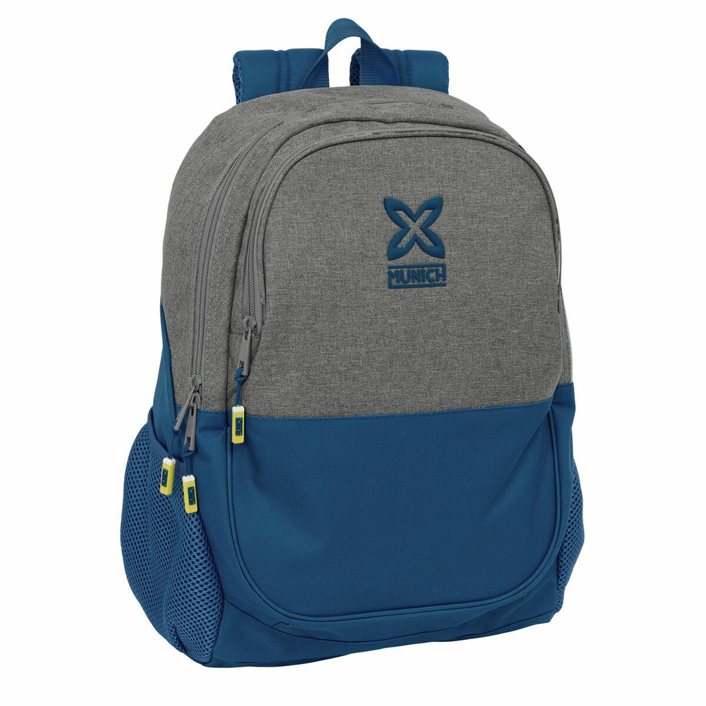 School Bag Munich Street Blue Grey 32 x 44 x 16 cm
