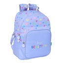 School Bag Benetton Lila Lilac 32 x 42 x 15 cm