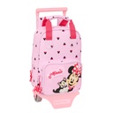 School Rucksack with Wheels Minnie Mouse Naive Pink 20 x 28 x 8 cm
