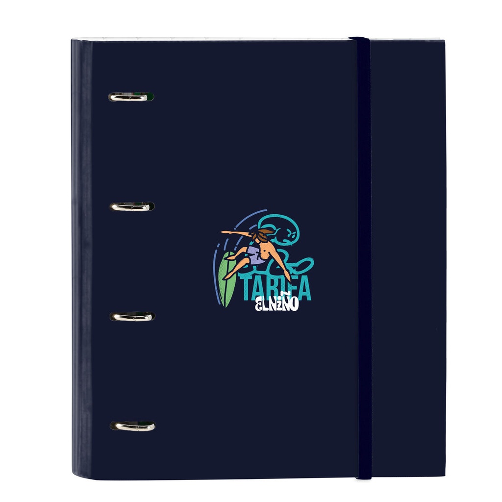 Ring binder El Niño Kook Navy Blue 27 x 32 x 3.5 cm