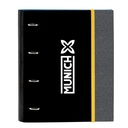 Carpeta de anillas Munich Topo Negro 27 x 32 x 3.5 cm