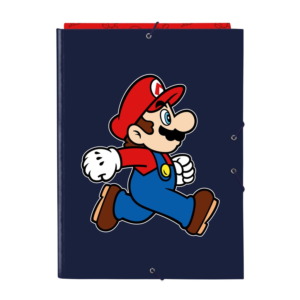 Ring binder Super Mario Trick Red Dark blue A4 26 x 33.5 x 2.5 cm